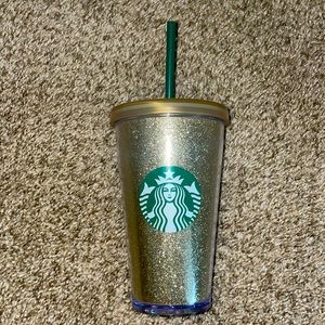 Sparkly Golden Starbucks Cup